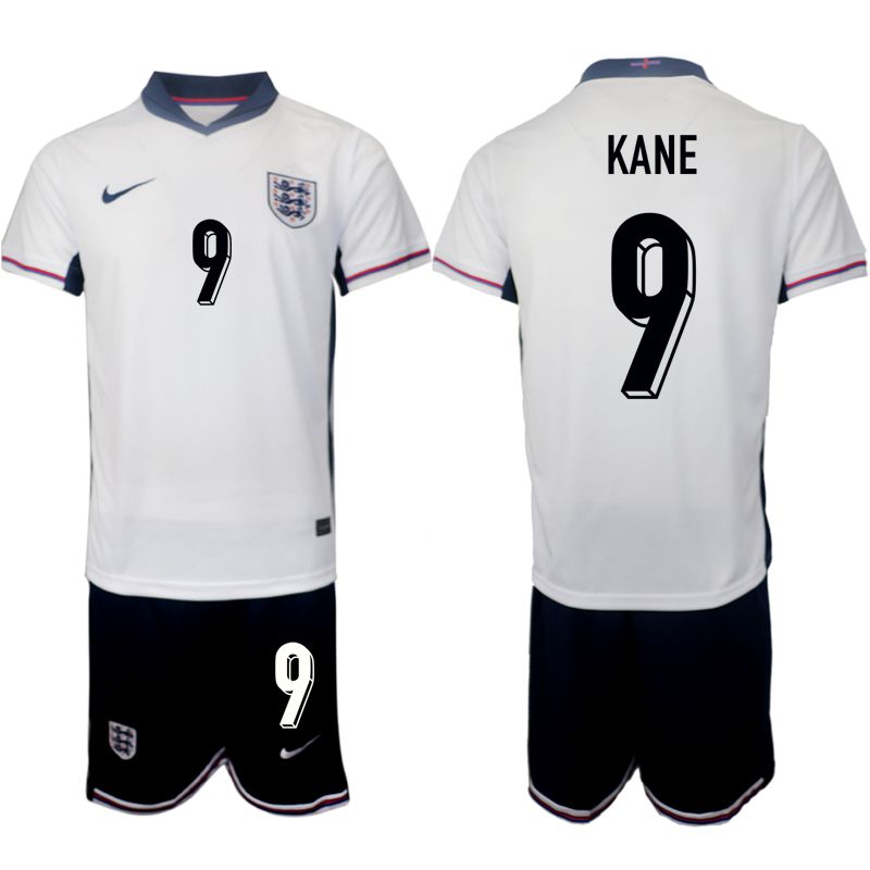 Men 2024-2025 Season England home white #9 Soccer Jersey->customized soccer jersey->Custom Jersey